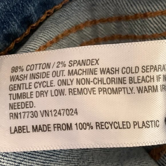 Wild Fable Highest Rise Skinny Jeans Blue Stretch Distressed Holes 24x28 Size 00 - Picture 10 of 10